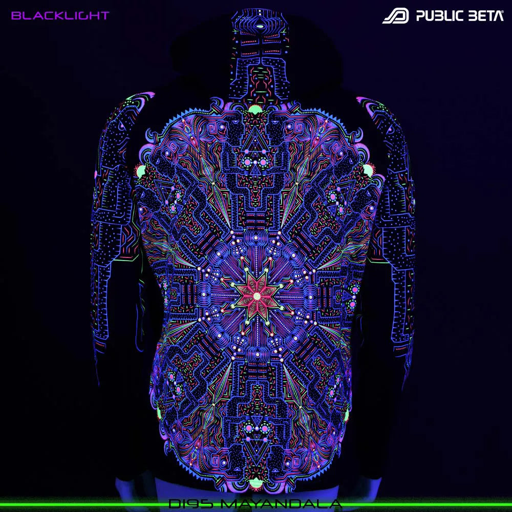 Active Psyart Printed Hooded Sweater / MayanDala UV D195
