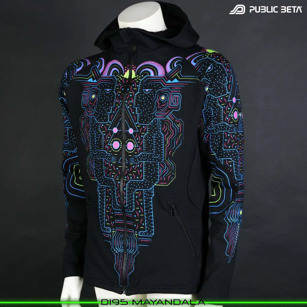 Active Psyart Printed Hooded Sweater / MayanDala UV D195