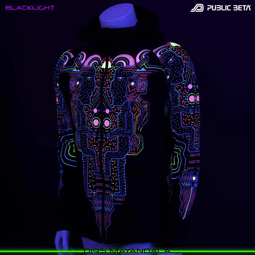 Active Psyart Printed Hooded Sweater / MayanDala UV D195