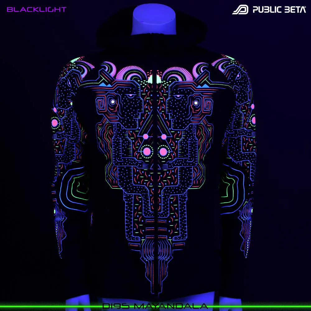 Active Psyart Printed Hooded Sweater / MayanDala UV D195