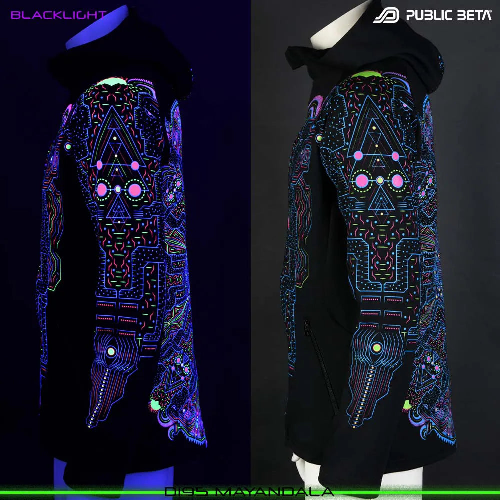 Active Psyart Printed Hooded Sweater / MayanDala UV D195